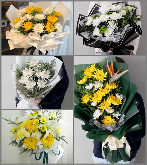 河北沧州河间市郭家村乡白事花束代送